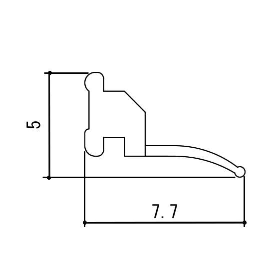 三協 アルミ 旧立山 アルミ 勝手口 気密材：気密材(下かまち)10ｍ【WB2505】