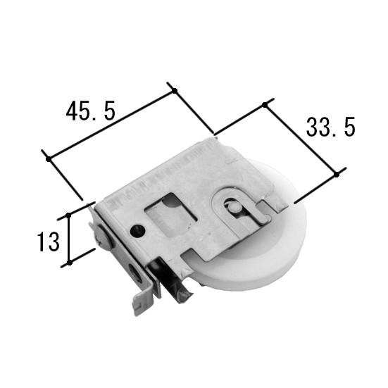 三協 アルミ 旧立山 アルミ 引違い窓 戸車：戸車(下かまち)[WB7880]