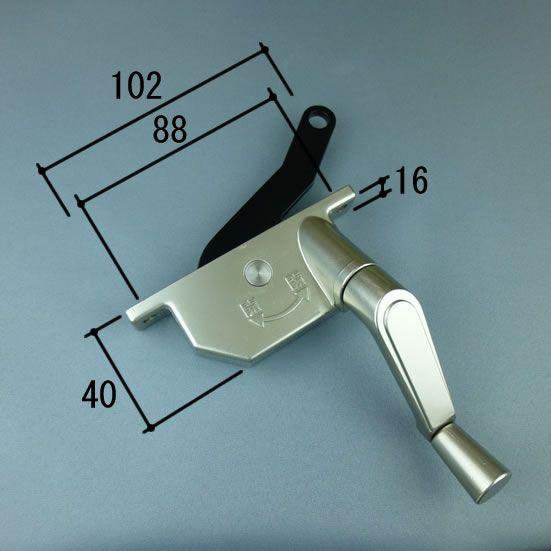 三協 アルミ 旧立山 アルミ 窓・サッシ 部品:三角出窓:オペレーターハンドル（左）:オペレーターハ...