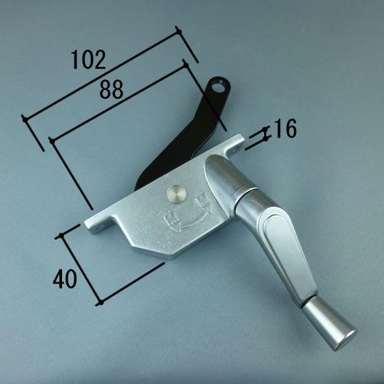 三協 アルミ 旧立山 アルミ 窓・サッシ 部品:三角出窓:オペレーターハンドル（左）:オペレーターハ...