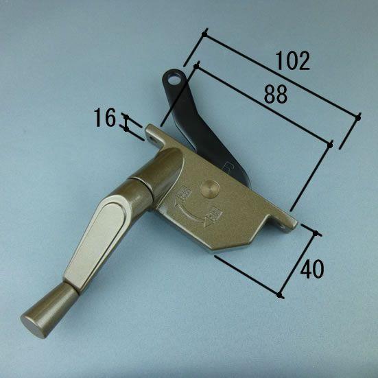 三協 アルミ 旧立山 アルミ 窓・サッシ 部品:三角出窓:オペレーターハンドル（右）:オペレーターハ...