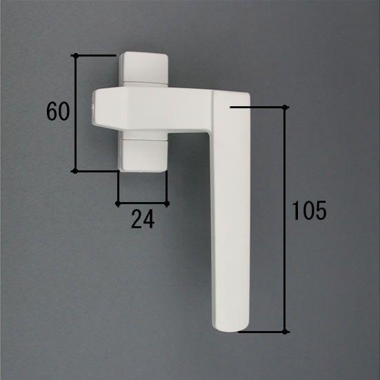 三協 アルミ 旧立山 アルミ 窓・サッシ 部品:三角出窓:カムラッチハンドル（左）:カムラッチハンド...