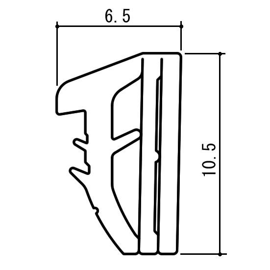 グレイジングビード ガラス厚：5〜6.8mm用 50m / 1巻 WB4863 部品色：ホワイト(W...