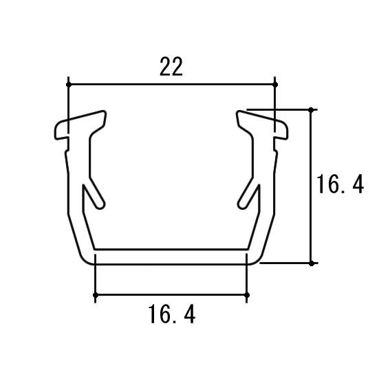 グレイジングチャンネル 総ガラス厚：15.8〜16mm用 軟質タイプ 50m / 1巻 WB4881...