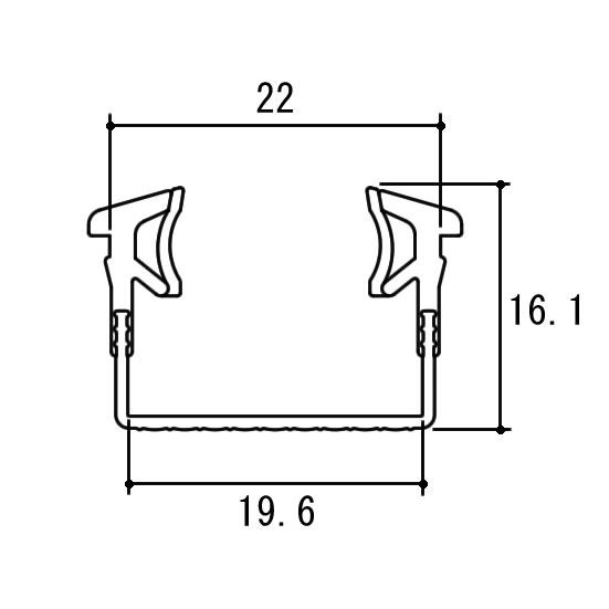 グレイジングチャンネル 総ガラス厚：13〜15mm用 硬質タイプ 50m / 1巻 WB4885 部...