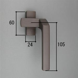 窓・サッシ 部品:台形・角型出窓（たてすべり出し窓）:カムラッチハンドル（左）:カムラッチハンドル(WB6562L0-KG)