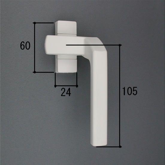 三協 アルミ 旧立山 アルミ 窓・サッシ 部品:たてすべり出し窓:カムラッチハンドル（左）:カムラッ...