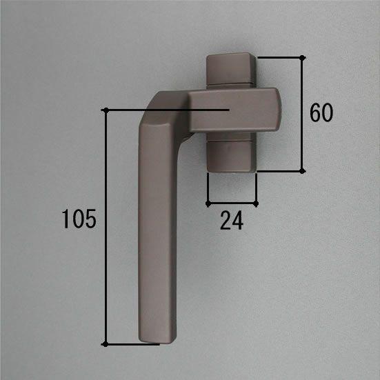 三協 アルミ 旧立山 アルミ 窓・サッシ 部品:たてすべり出し窓:カムラッチハンドル（右）:カムラッ...