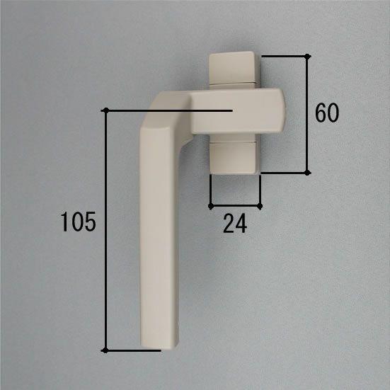 三協 アルミ 旧立山 アルミ 窓・サッシ 部品:たてすべり出し窓:カムラッチハンドル（右）:カムラッ...