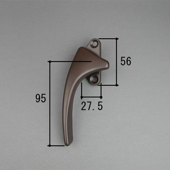 三協 アルミ 旧立山 アルミ 窓・サッシ 部品:三角出窓:カムラッチハンドル（右）:カムラッチハンド...