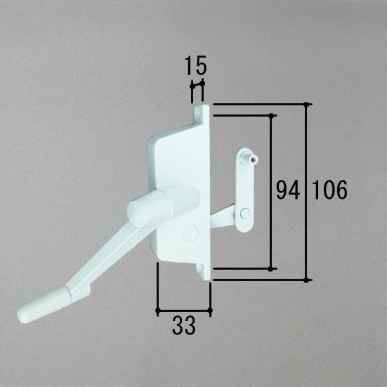 三協 アルミ 旧立山 アルミ 窓・サッシ 部品:ルーバー窓:オペレーターハンドル（左） PKE507...