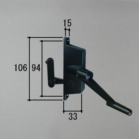 三協 アルミ 旧立山 アルミ 窓・サッシ 部品:ルーバー窓:オペレーターハンドル(右) PKE507...
