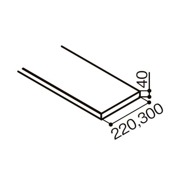 カウンター本体セット クリエカラー / 奥行：220mm × 長さ：1,800mm ■-AA1800...