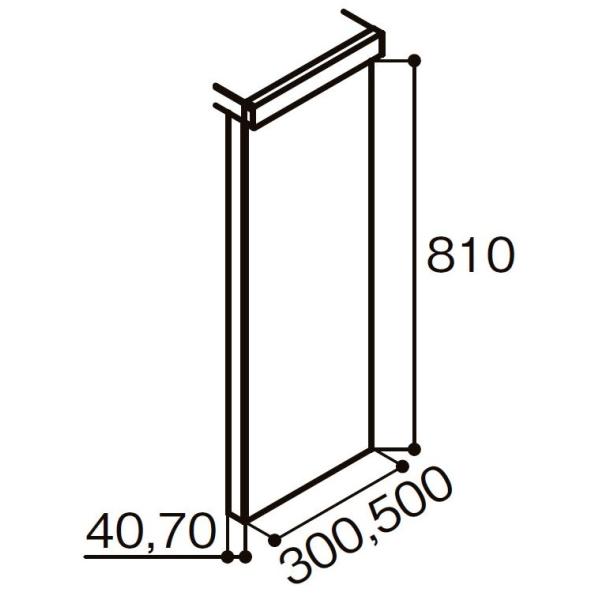 オープン用脚セット クリエカラー / 奥行：300mm用 × 高さ：810mm ■-BC0001-M...