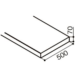 カウンター本体セット クリエカラー / 奥行：500mm × 長さ：1,800mm ■-CA1800...