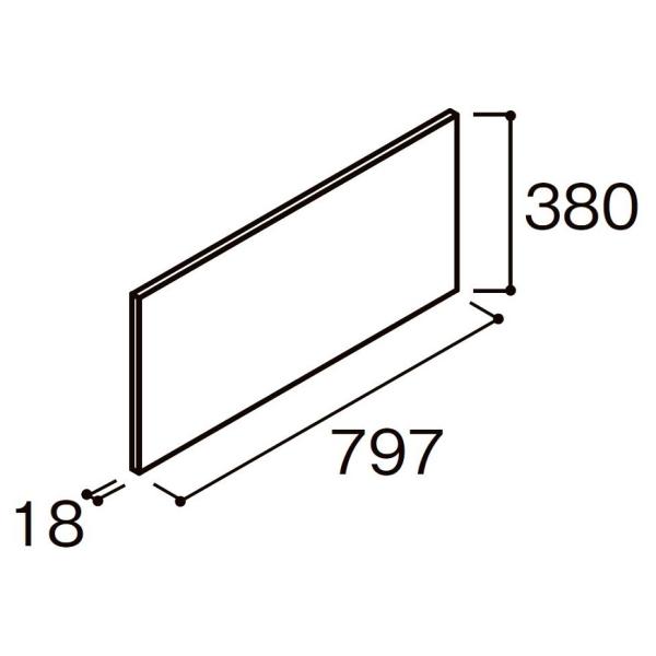フラップ扉 木扉 / W：08 × H：04 □-ZZ08004-MAHL ヴィータス LIXIL ...