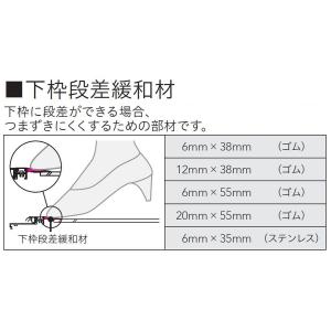 下枠段差緩和材 ゴム製 12mm × 38mm L：2,604mm Z-4002-DFTD リシェン...