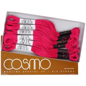 cosmo 25番刺しゅう糸 8m束 Col.3115 レッド 系 1箱 6束入りの商品画像