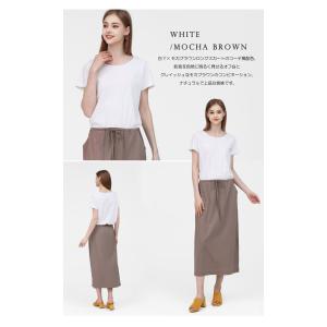 綿100% 透けない ロング ワンピース 全1...の詳細画像3