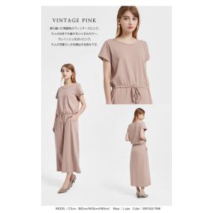 綿100% 透けない ロング ワンピース 全1...の詳細画像5