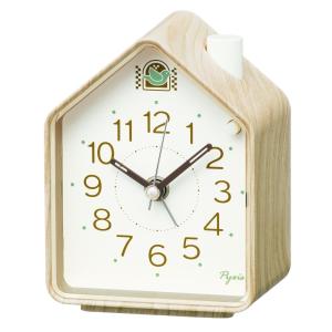 セイコークロック(Seiko Clock) 目覚まし時計 置き時計 アナログ 薄茶木目 110×86×63mm PYXIS ピクシス NR453A｜CLAMオンラインストア