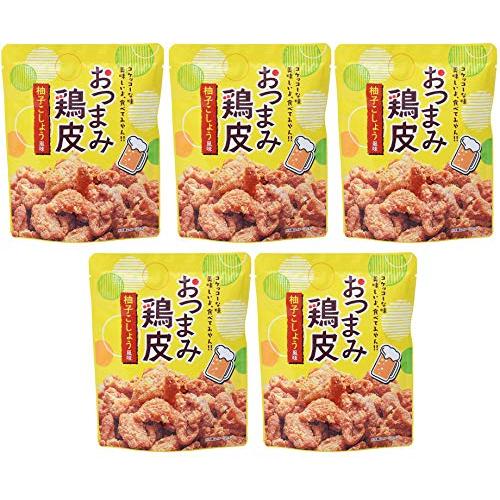 [ネオフーズ竹森] スナック おつまみとり皮 柚子こしょう風味 50g*5袋 国産 鶏皮使用/カリカ...