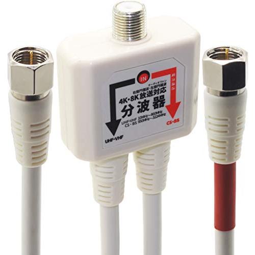 オーディオファン 分波器 アンテナ 3224MHZ 対応 ノイズ 8K 4K AFDV2N 50cm...