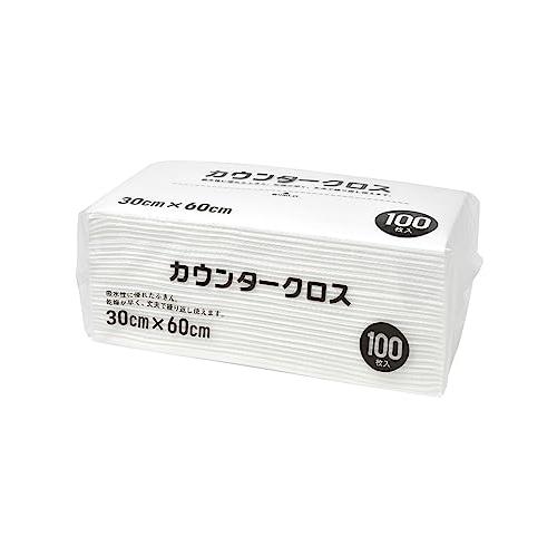 大和物産(Daiwa Bussan) カウンタークロス 100枚 ホワイト 約60*30cm 使い捨...