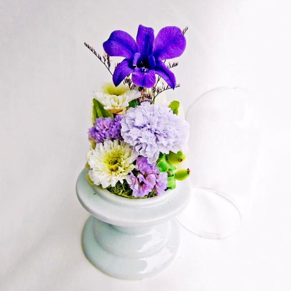 仏花 プリザーブドフラワー 送料無料 枯れない花 お仏壇 お供え花 お彼岸 仏壇飾り フラワードーム...