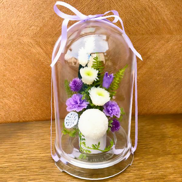 仏花 プリザーブドフラワー 送料無料 枯れない花 お仏壇 お供え花 お彼岸 仏壇飾り フラワードーム...