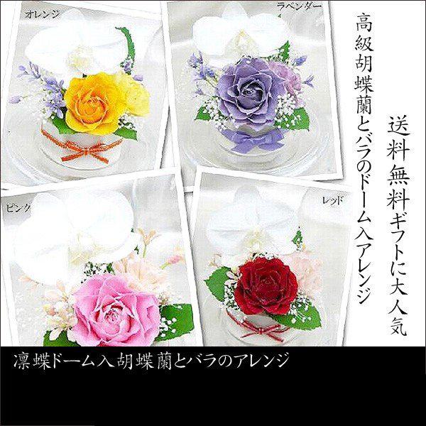 プリザーブドフラワー 送料無料 お祝い 誕生日 枯れない花 フラワードーム 胡蝶蘭 バラ プレゼント...