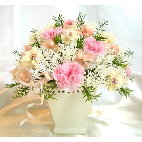 プリザーブドフラワー 送料無料 枯れない花 小花 カーネーション ピンク プレゼント インテリア 造...