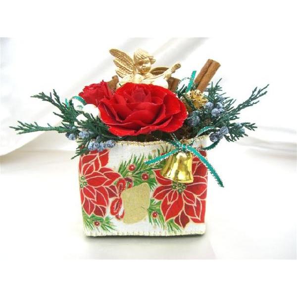 プリザーブドフラワー 送料無料 お祝い 誕生日 枯れない花 クリスマス 小さめ カドー ノエル プレ...