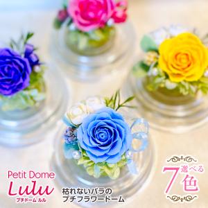 プリザーブドフラワー 送料無料 お祝い 誕生日 枯れない花 小さめ ドーム入り ルル バラ プレゼント インテリア 造花 ギフト