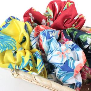 ハワイアン雑貨 ヘアアクセサリー ヘアゴム 可愛い シュシュ 花柄 Kahiko プアレア ヘアオーナメント