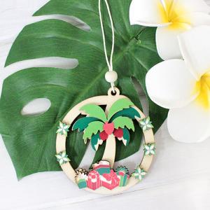 クリスマス オーナメント 飾り インテリア クリスマス ウッドオーナメント パームツリー ハワイアン雑貨 ギフト