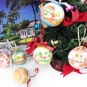 ハワイアンクリスマス オーナメント 飾り 4個入り ハワイアン ハワイ