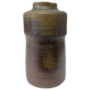 鈴木常喜 備前焼 竹節花入 花瓶 花器 フラワーベース 華道具 茶道具 置物 鈴木常喜 備前焼 竹節花入 花瓶 花器 フラワーベース 華道具