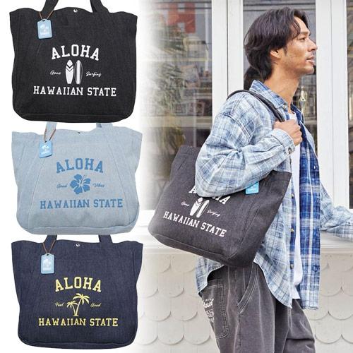 トートバッグ 大きめ レディース メンズ Kahiko パーマデニムトート バッグ A4サイズ可 ハ...