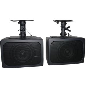 Claret Audio 天吊りスピーカー CRT-MT2DGW 壁掛け 天井ブラケット付き 店舗スピーカー 黒