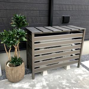 pk様……【室外機カバー】オーダー制作専用 JJ PROHOME エクステリア 人工木＆アルミ製 エアコン室外機カバー 6型
