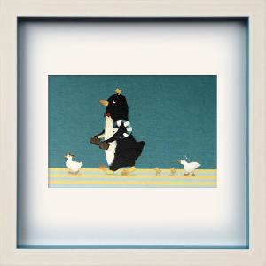 アートパネル 菜生(nao) Square Frame ペンギン ペンギン先生の往診
