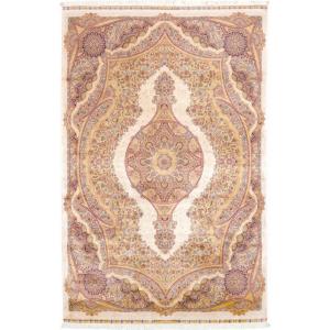 (メーカー直送) カーペット ラグ マット 6畳 240×330 クリーム ペルシャ絨毯風 トルコ産 セルベット 2073 Globe ディーパス