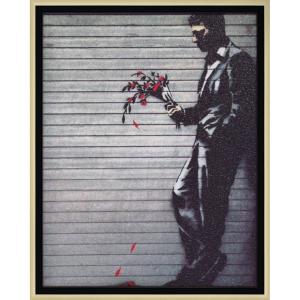 絵画 版画 額縁 おしゃれ バンクシー「クレヨン シューター」 BK-10004