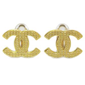 CHANEL シャネル ココマーク ゴールドカラー クリップ イヤリング 約7.6g位 [ ロゴ 金色 メッキ ジュエリー アクセサリー ]
