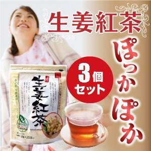 生姜紅茶 国産 ティーパック 20ヶ入×3袋 熊本産 生姜 有機セイロン茶｜classe-life