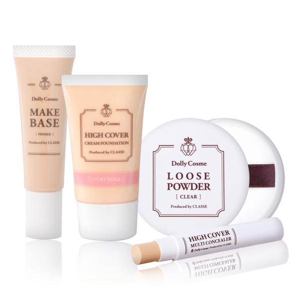 DollyCosme ドーリーコスメ ベースメイクセット アイボリーベージュ 4色展開 コスプレ用コ...