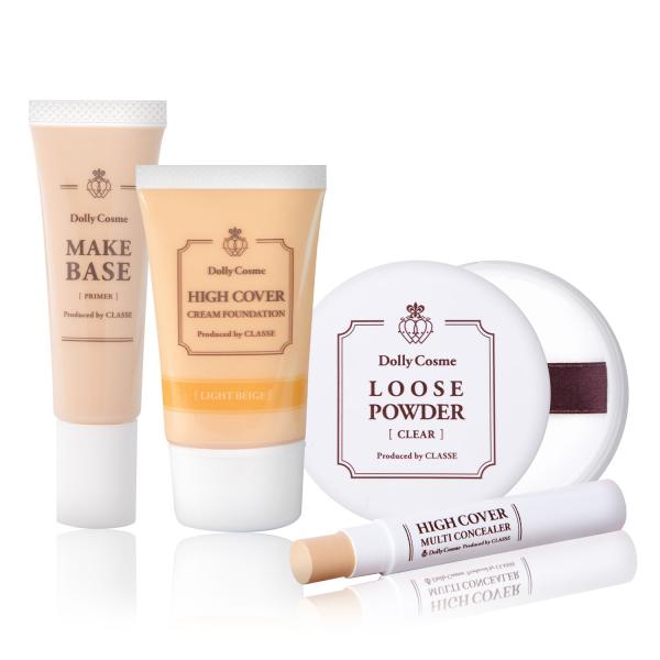 DollyCosme ドーリーコスメ ベースメイクセット ライトベージュ 4色展開 コスプレ用コスメ...