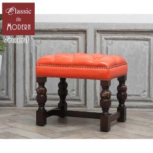 スツール アンティーク ロースツール 玄関 ベンチ ロココ調家具