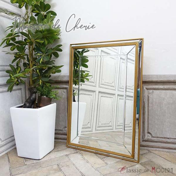 ミラーメゾン・ド・シェリー 壁掛け アンティーク ウォールミラー 鏡 HNM-005